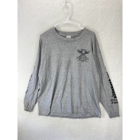 Biketoberfest 2007 T-Shirt Mens XL Gray Daytona Beach Long Sleeve Motorcycle VTG - Picture 2 of 8